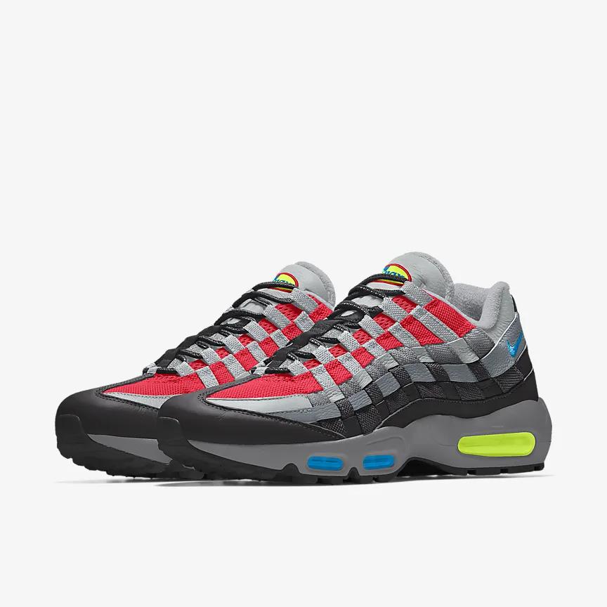 Giày Nike Air Max 95 Unlocked By You Nữ Xám Đỏ